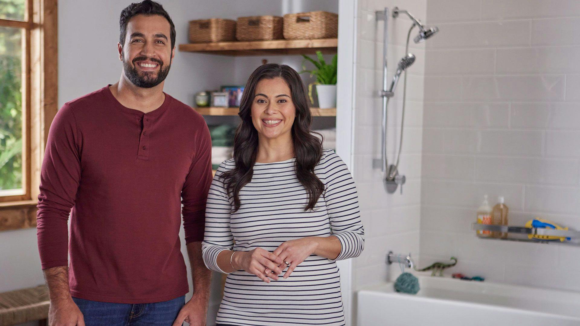 Family in Front of Bathtub